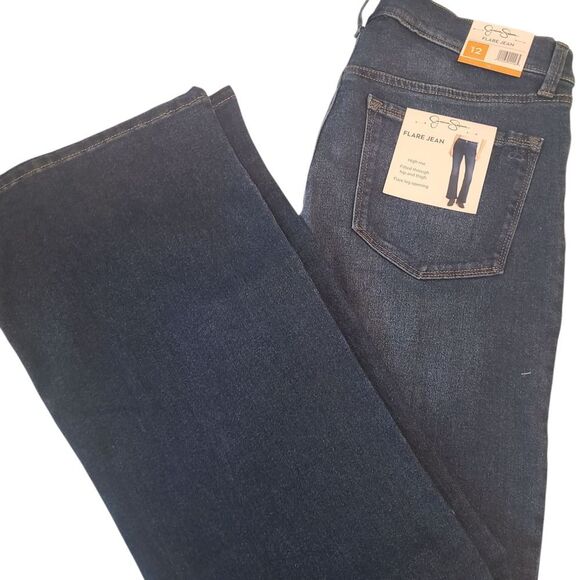 JESSICA SIMPSON Jeans High Rise Flared Sz 12 NWT - Picture 1 of 14